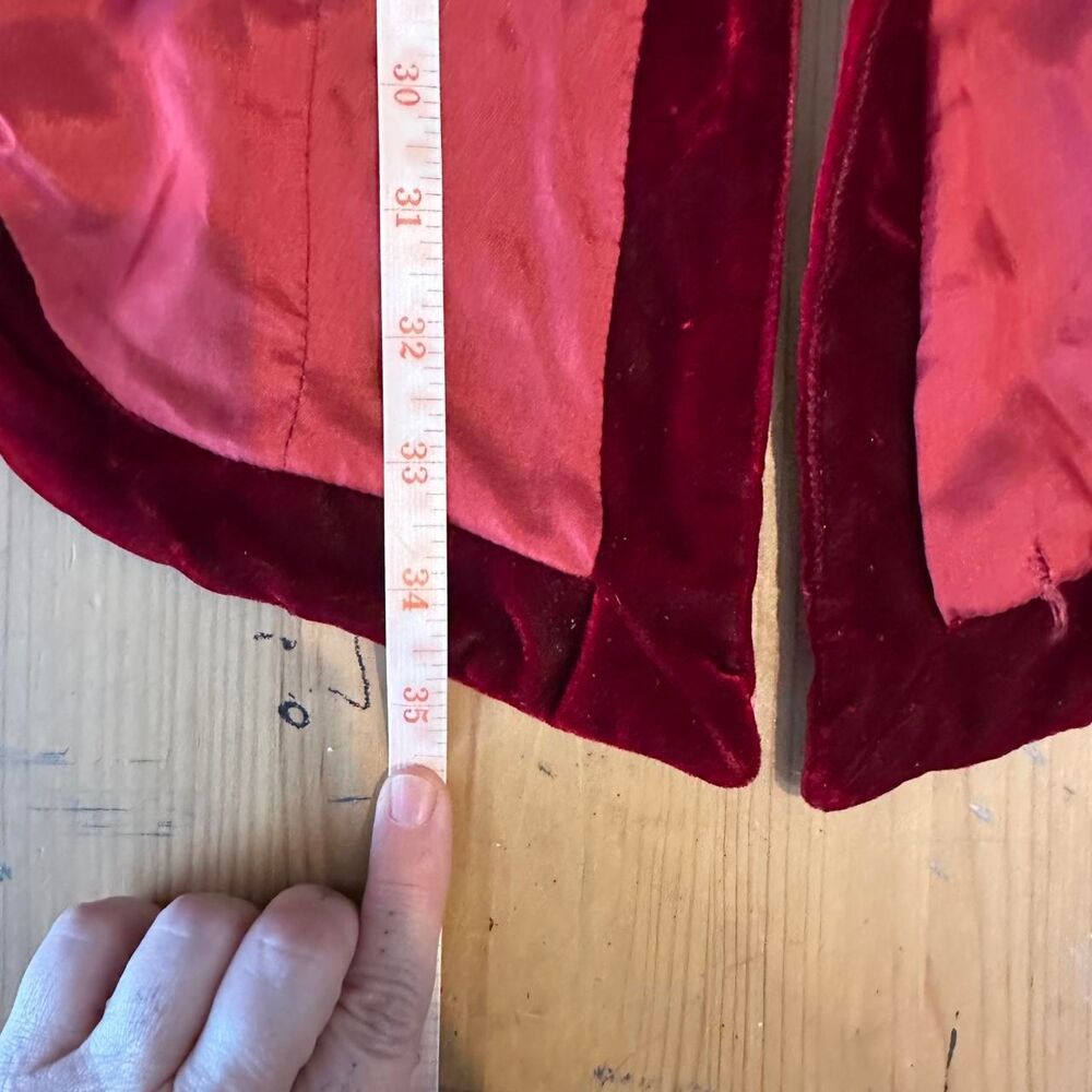 Ozbek Italy Runway Burgundy Velvet High Low Tailcoat Jacket c. 1992 - Picture 8 of 8